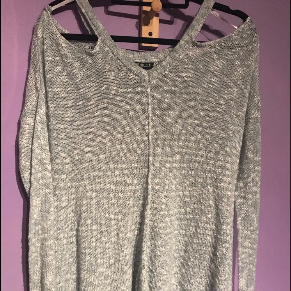 Cotton On Flowy Sweater with Shoulder Cut Outs